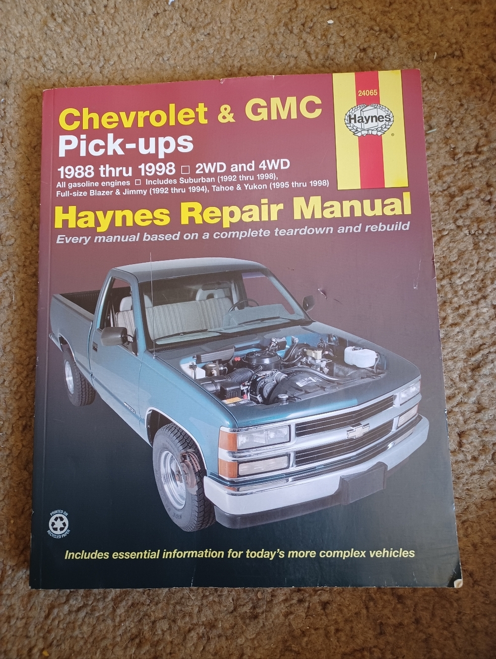 Haynes Repair Manual Chevrolet & GMC Pick-ups  1988 through 1998